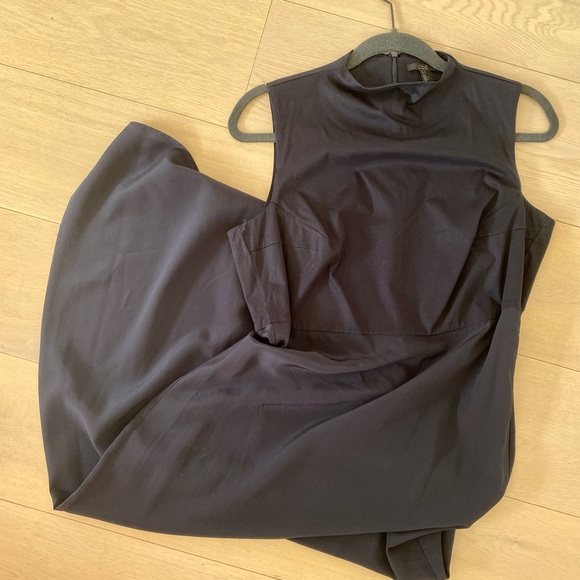 COS Navy Floor-length High Neck Dress - Picture 3 of 5